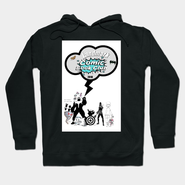 2018-Landmark Comic Book Club Logo Hoodie by LandmarkComicBookClub